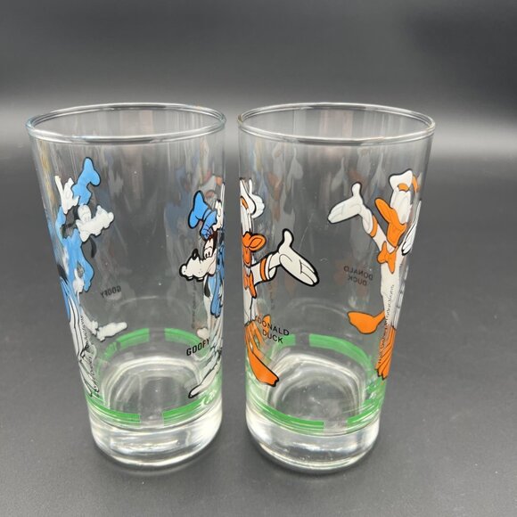 Vintage 1984 Disney 4 Glasses Hooks Drug Store Mickey Minnie Goofy Donald Duck - Picture 11 of 15